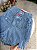 Short Jeans Feminino Cintura Alta Lavagem Marmorizada Com Bolsos Frontais Fake- Sem Elastano - Imagem 2