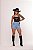 Short Jeans Feminino Cintura Alta Lavagem Marmorizada Com Bolsos Frontais Fake- Sem Elastano - Imagem 5