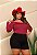 Short Jeans Preto Plus Size Feminino Cintura Alta Com Barra | Botão Dourado | Sem Elastano - Imagem 7