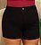 Short Jeans Preto Plus Size Feminino Cintura Alta Com Barra | Botão Dourado | Sem Elastano - Imagem 4