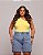 Bermuda Jeans Feminina Plus Size Cintura Alta Meia Coxa Com Barra A Laser E Bordados Brasil Copa do Mundo- Sem Elastano - Imagem 1