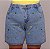 Bermuda Jeans Feminina Plus Size Cintura Alta Meia Coxa Com Barra A Laser E Bordados Brasil Copa do Mundo- Sem Elastano - Imagem 4