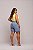 Bermuda Jeans Feminina Plus Size Cintura Alta Meia Coxa Com Barra A Laser E Bordados Brasil Copa do Mundo- Sem Elastano - Imagem 7