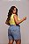 Bermuda Jeans Feminina Plus Size Cintura Alta Meia Coxa Com Barra A Laser E Bordados Brasil Copa do Mundo- Sem Elastano - Imagem 2