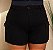 Short Jeans Cargo Feminino Plus Size Preto com Botões – Cós Alto | 100% Algodão - Sem Elastano - Imagem 5