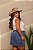 Saia Cargo Jeans Feminina Plus Size Cintura Alta Marmorizada Com Botões - Sem Elastano - Imagem 2