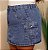 Saia Cargo Jeans Feminina Plus Size Cintura Alta Marmorizada Com Botões - Sem Elastano - Imagem 6