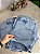 Short Saia Jeans Feminino Plus Size Cintura Alta na Lavagem Marmorizada I 100% Algodão - Sem Elastano - Imagem 2
