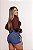 Short Jeans Cargo Feminino Cintura Alta com Fivela - Sem elastano - Imagem 2