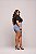 Short Saia Jeans Feminino Plus Size Cintura Alta Com Strass Lavagem Marmorizada - Sem Elastano - Imagem 8