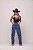 Calça Jeans Feminina Cintura Alta Super Cargo com Botões Lavagem Escura - Sem Elastano - Imagem 4