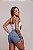 Short Jeans Feminino Mademoiselle Cintura Alta Casual com Strass e Franjas de Brilho Na Lapela e Barra dobrada - Imagem 4