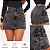 Saia Jeans Cargo Mademoiselle Moda Cintura Alta Com Bolso Lateral Casual Em Varias Lavagens - Imagem 1