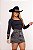 Saia Jeans Cargo Mademoiselle Moda Cintura Alta Com Bolso Lateral Casual Em Varias Lavagens - Imagem 2