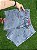 Short Jeans Feminino Cintura Alta Bordado Coqueiro Tropical Marmorizado Sem Elastano / Moda Verão - Imagem 7
