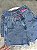 Short Jeans Feminino Cintura Alta Bordado Coqueiro Tropical Marmorizado Sem Elastano / Moda Verão - Imagem 3