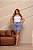 Saia Jeans Feminina Plus Size Marmorizada Com Strass Cintura Alta e Barra Chuleada | Sem Elastano - Imagem 8