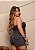 Short Saia Preto Estonado Plus Size | Jeans Feminino | Cintura Alta - Sem Elastano Moda Verão - Imagem 3