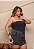 Short Saia Preto Estonado Plus Size | Jeans Feminino | Cintura Alta - Sem Elastano Moda Verão - Imagem 13