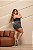 Short Saia Jeans Plus Size Cintura Alta Preto Estonado Com Brilho - Sem Elastano- Moda Verão - Imagem 11