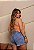 Short Jeans Plus Size Cintura Alta Com Barra Desfiada e Bordado de Margarida | Sem Elastano - Imagem 12