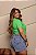 Short Jeans Feminino Plus Size Cintura Alta Bordado Tropical Colorido Com Onça | Sem Elastano - Imagem 3