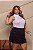 Saia Jeans Plus Size Feminina Estonada Com Cristais De Strass e Brilho Preto- Sem Elastano - Imagem 10