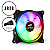 Fan Ventoinha LED ARGB 6 Pinos 120mm P/ Gabinete Gamer F7-L250RGB Preto - Imagem 1