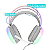 Headset Fone Gamer C/ Microfone Lumini LED RGB Branco - Imagem 2