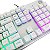 Teclado Gamer LED RGB ABNT2 USB K500F Branco - Imagem 4