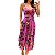 Vestido midi  elegante de saia plissada, cos na cintura, alças fina e viés no busto. todo forrado. - Imagem 3