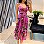 Vestido midi  elegante de saia plissada, cos na cintura, alças fina e viés no busto. todo forrado. - Imagem 5