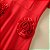 Vestido francês de manga curta com decote redondo e flor tridimensional - Imagem 7
