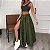 Conjunto de saia e colete elegante sem mangas feminino, monocromático, fenda, c - Imagem 2