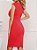 Vestido feminino gola quadrada plissado elegante bainha - Imagem 8