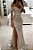 Vestido longo de lantejoulas feminino com gola redonda alta, vestido sexy fora d - Imagem 5
