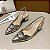 Saltos altos de couro para mulheres, sapatos nupciais de casamento - Imagem 1