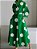 Vestido manga comprida com estampa pontada para mulheres, elegante vestido maxi, - Imagem 9