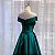 Vestido de noite verde escuro - Imagem 7