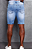 Bermuda Clara Com Devorê, SILK Azul Lateral - Imagem 5