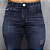 Calça Jeans Escura Devorê Detalhe Branco - Imagem 3
