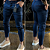 kit 3 Calça Alfaiataria Skinny Preta, Azul, khaki - Imagem 2