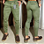 Calça Alfaiataria Cós Italiano Verde Militar Claro - Imagem 1