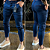 kit 3 Calça Alfaiataria Skinny Preta, Azul, Verde - Imagem 1