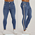Calça Jeans com fita personalizada lateral, e com bigode a laser - Imagem 1