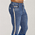 Calça Jeans com fita personalizada lateral, e com bigode a laser - Imagem 3