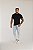 Calça Jeans Clara, Com Devorê E Aviamentos Preto - Imagem 4