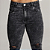Calça Jeans Preta Rasgo no Joelho botão Branco - Imagem 2
