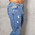 Calça Jeans Clara, Com leve Destroyed Acessórios preto - Imagem 2