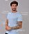 Camiseta Henley Azul Claro - Imagem 2